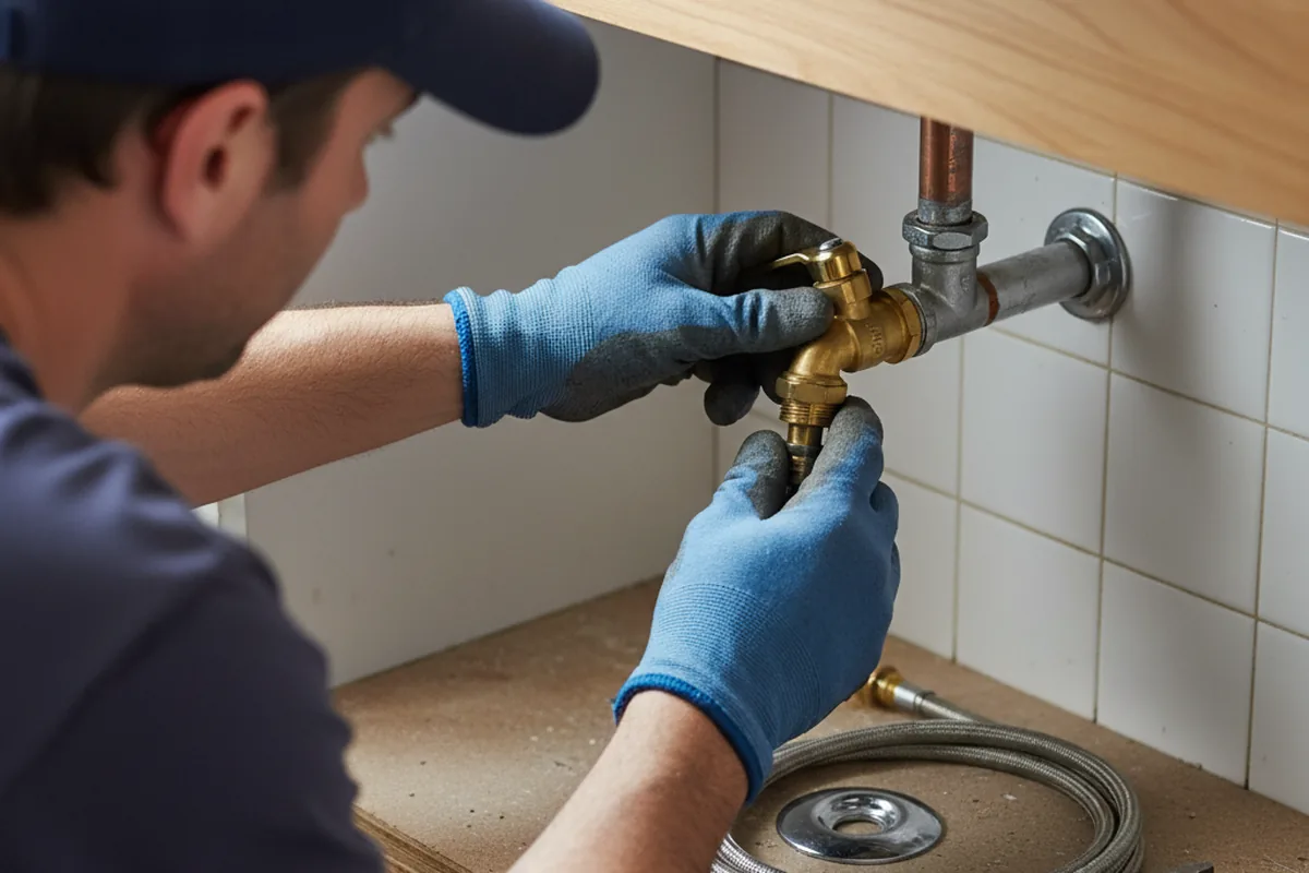 Shutoff valve and fitting work during Emergency Plumbing in Brownsville